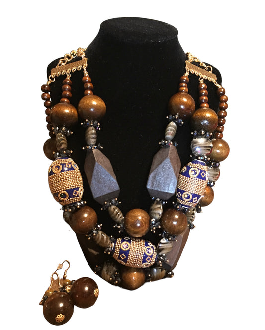 Wooden Necklace Set